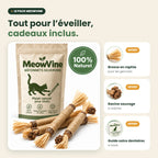 Pack MeowVine : bâtonnets silvervine et 3 cadeaux offerts